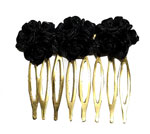 Flamenco Comb with 3 Black Flowers 6.612€ #51225PNC017